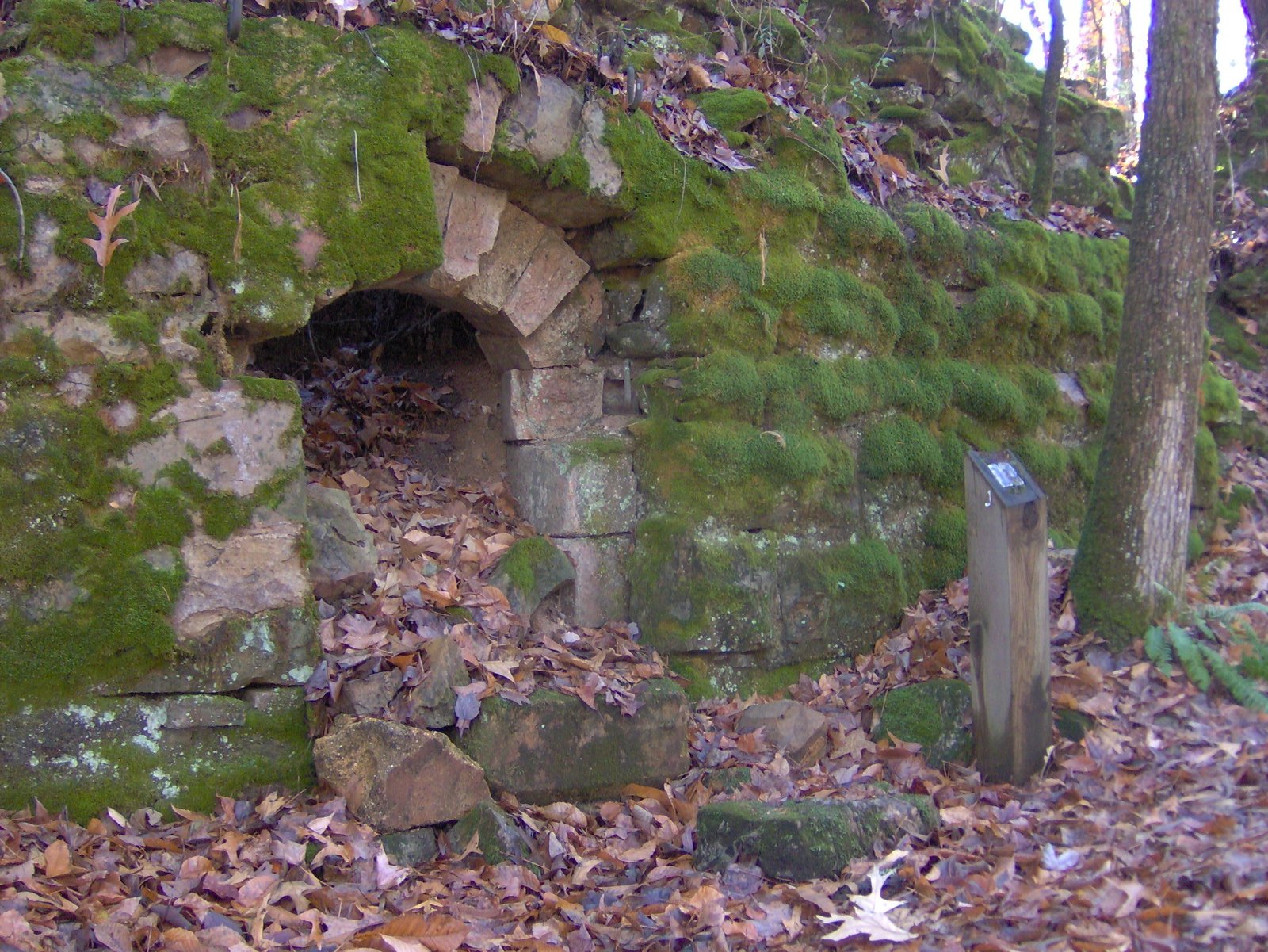 Interior of a beehive coke oven at Dunlap