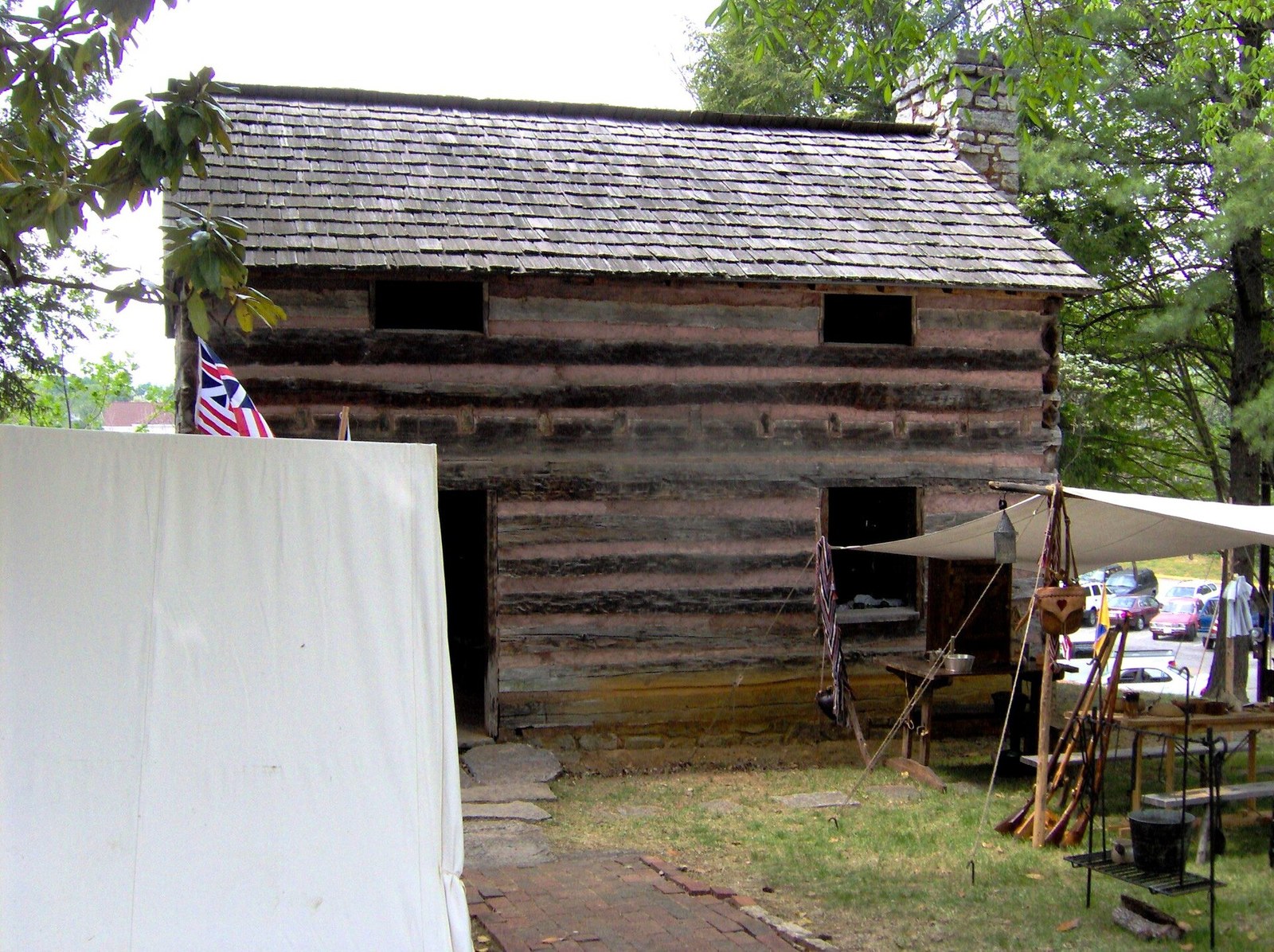 Log replica of the State of Franklin capitol at Greeneville, Tennessee
