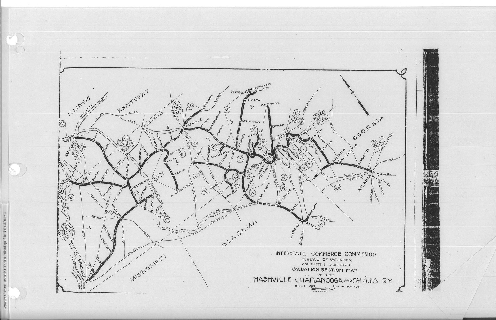 NC&StL Railway system map
