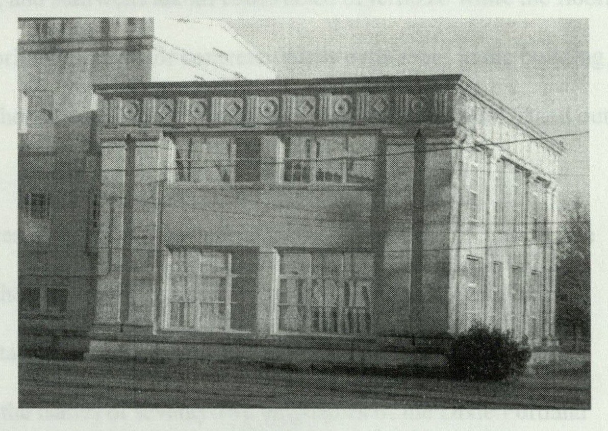 Rear facade of the right wing